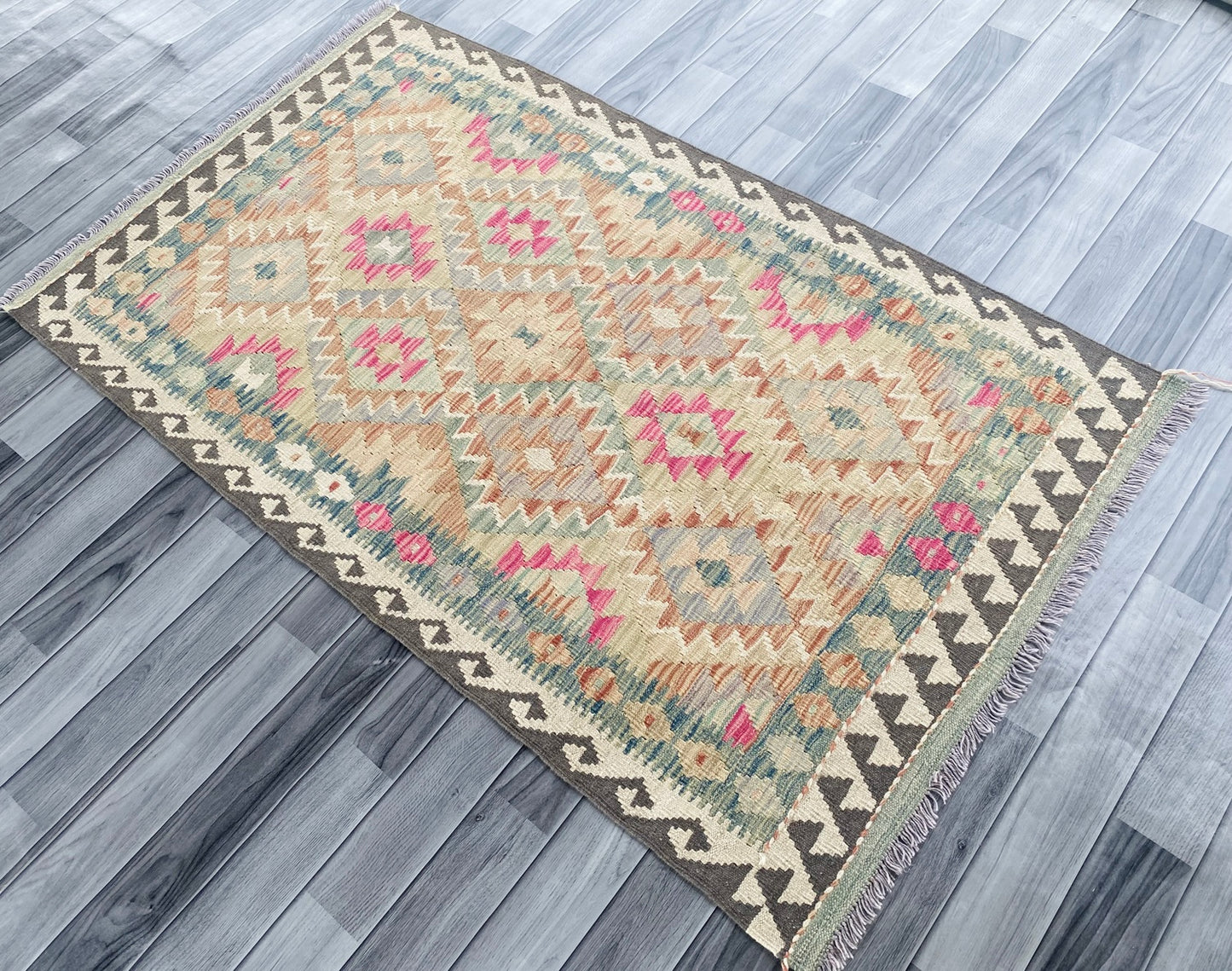 Handmade Afghan Chobi Kilim Rug 162  CM x  96 CM ( SS # 121 )