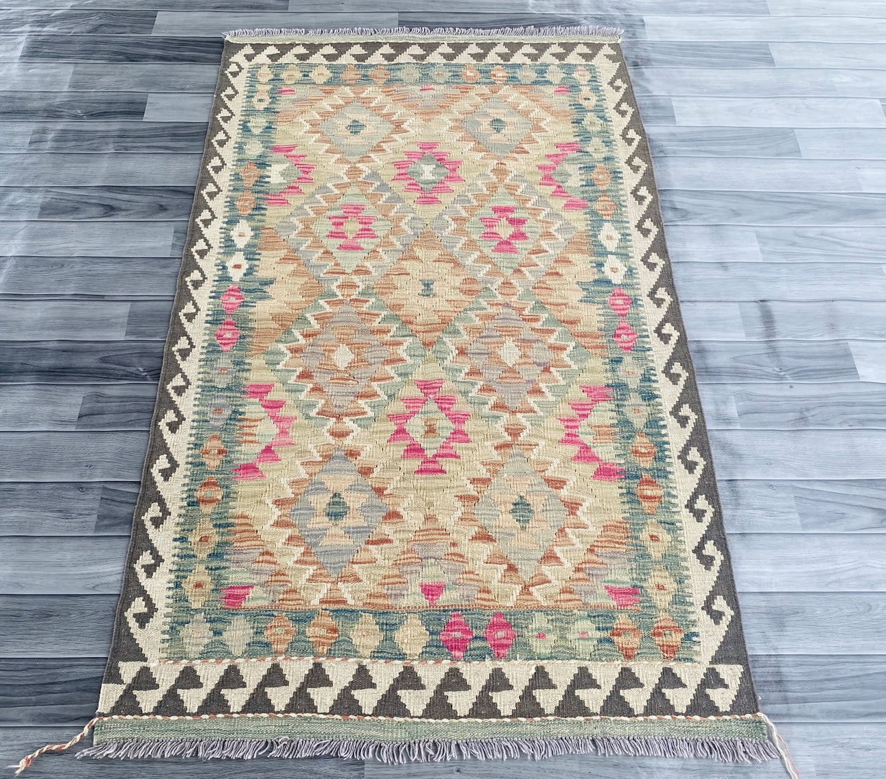 Handmade Afghan Chobi Kilim Rug 162  CM x  96 CM ( SS # 121 )
