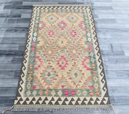 Handmade Afghan Chobi Kilim Rug 162  CM x  96 CM ( SS # 121 )