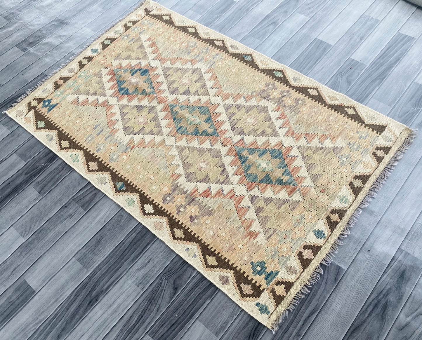 Handmade Afghan Chobi Kilim Rug 155 CM x  98 CM ( SS # 120)