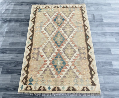 Handmade Afghan Chobi Kilim Rug 155 CM x  98 CM ( SS # 120)