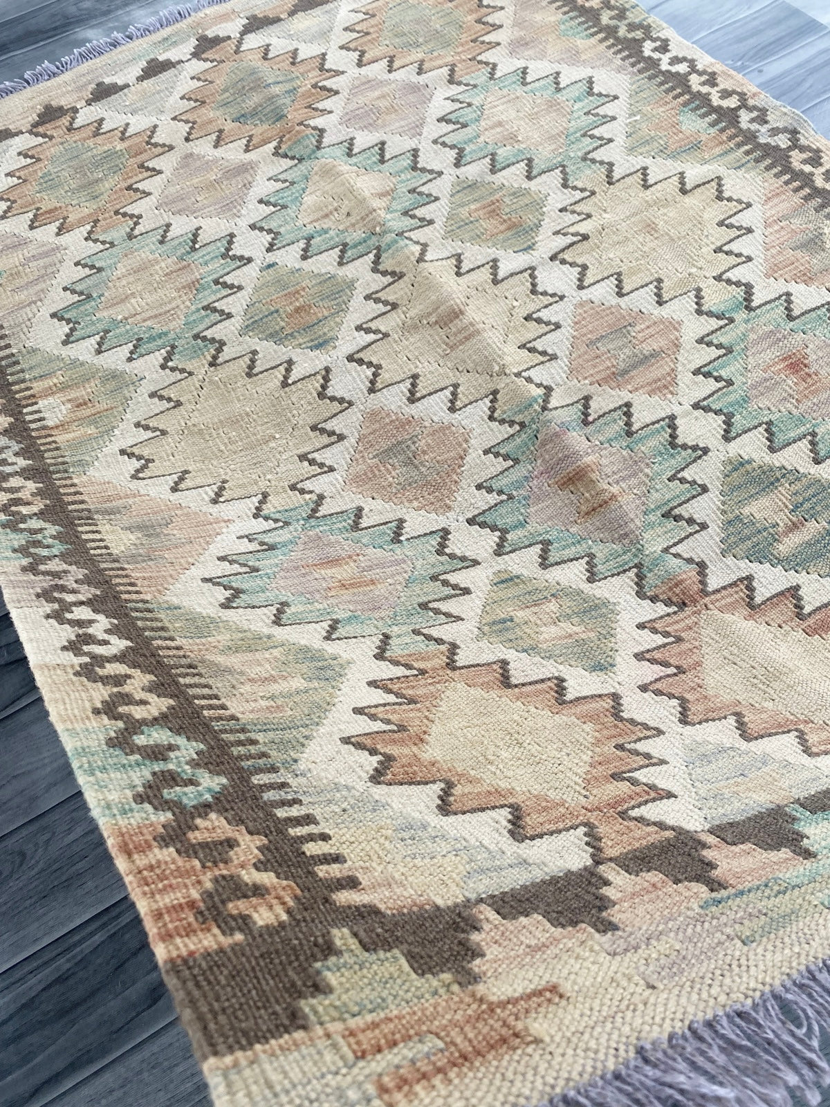 Handmade Afghan Chobi Kilim Rug 144 CM x  106 CM ( SS # 119)