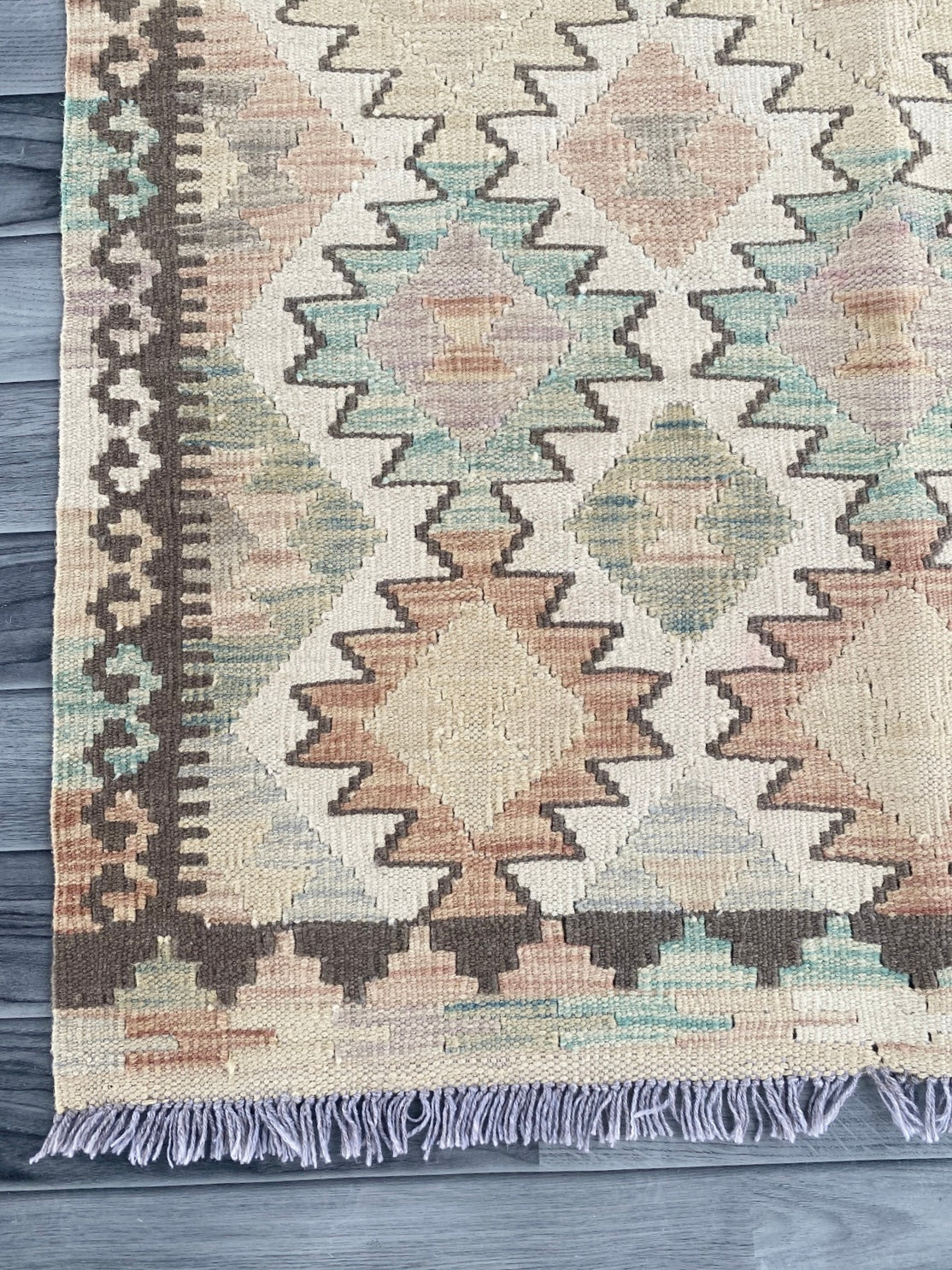 Handmade Afghan Chobi Kilim Rug 144 CM x  106 CM ( SS # 119)