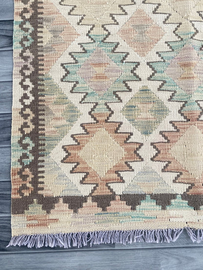 Handmade Afghan Chobi Kilim Rug 144 CM x  106 CM ( SS # 119)