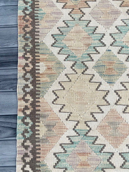 Handmade Afghan Chobi Kilim Rug 144 CM x  106 CM ( SS # 119)