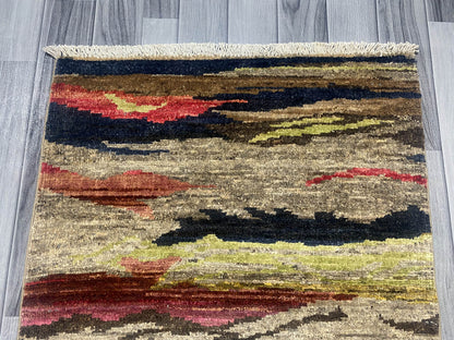 Handmade Chobi Rug ( 83 CM x 67 CM ) SK#1054