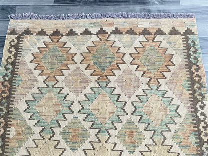 Handmade Afghan Chobi Kilim Rug 144 CM x  106 CM ( SS # 119)