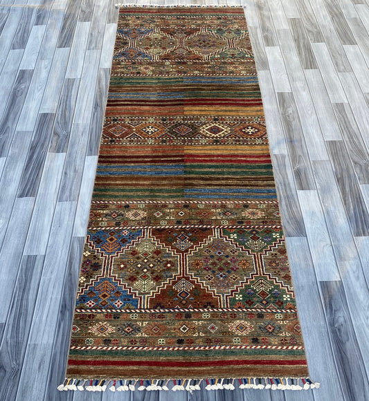 Hand Knotted Chobi Hallway Runner Rug | 250 CM x 86 CM SK#985