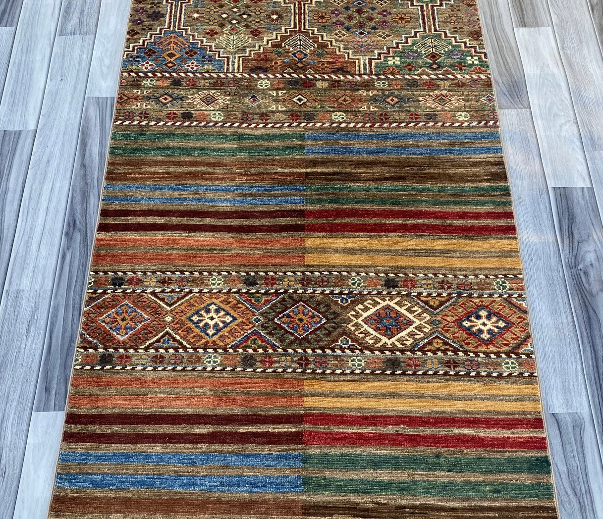 Hand Knotted Chobi Hallway Runner Rug | 250 CM x 86 CM SK#985