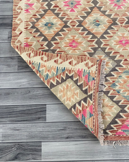 Handmade Afghan Chobi Kilim Rug 148 CM x  113 CM ( SS # 117)