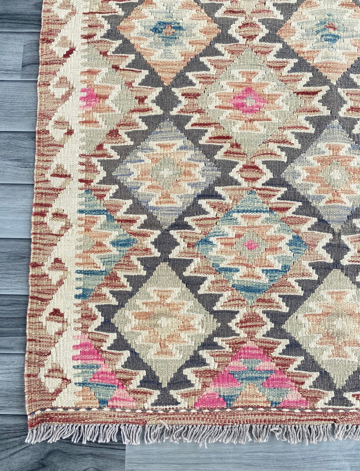 Handmade Afghan Chobi Kilim Rug 148 CM x  113 CM ( SS # 117)