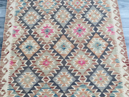 Handmade Afghan Chobi Kilim Rug 148 CM x  113 CM ( SS # 117)