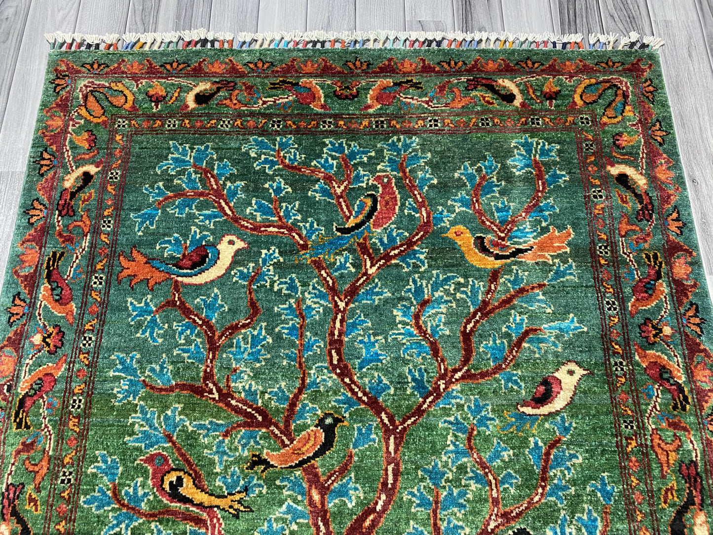 Handmade Chobi Pictorial Wool Rug  ( 180 CM x 120 CM ) SK#1056