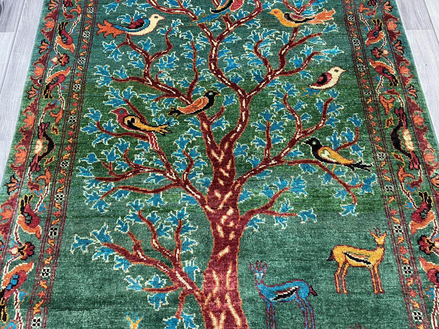 Handmade Chobi Pictorial Wool Rug  ( 180 CM x 120 CM ) SK#1056