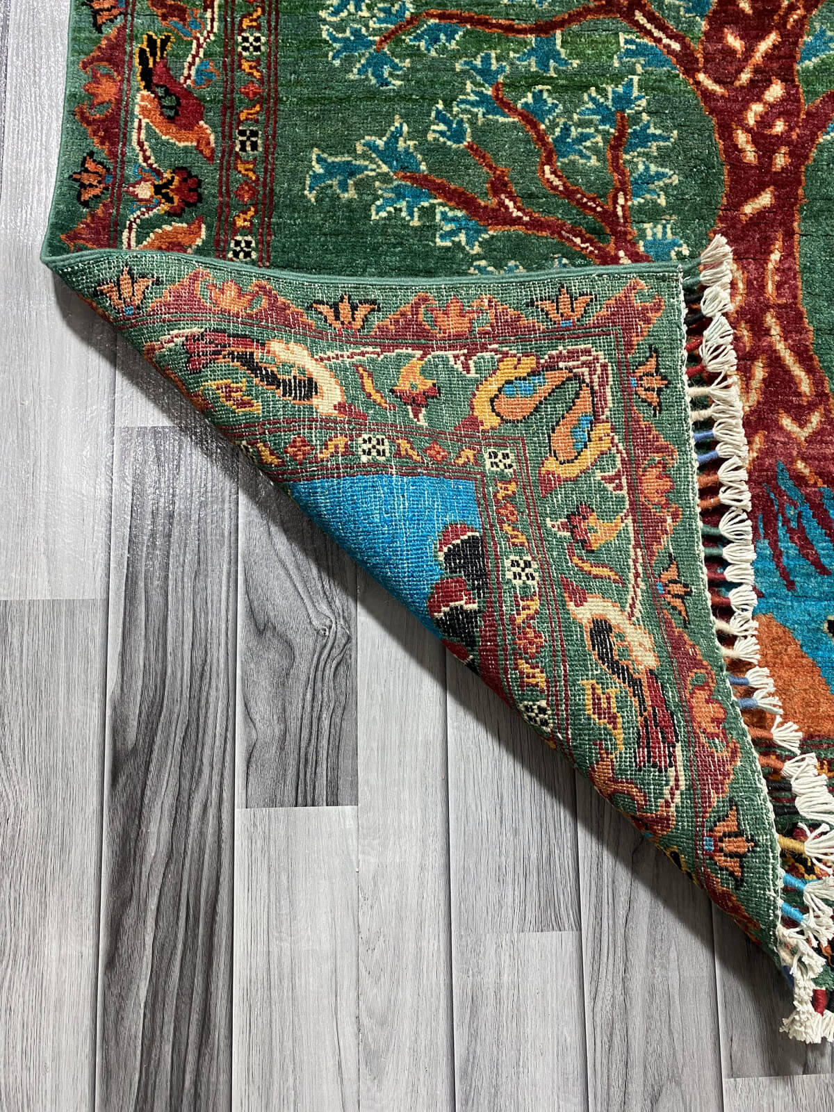Handmade Chobi Pictorial Wool Rug  ( 180 CM x 120 CM ) SK#1056