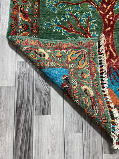 Handmade Chobi Pictorial Wool Rug  ( 180 CM x 120 CM ) SK#1056