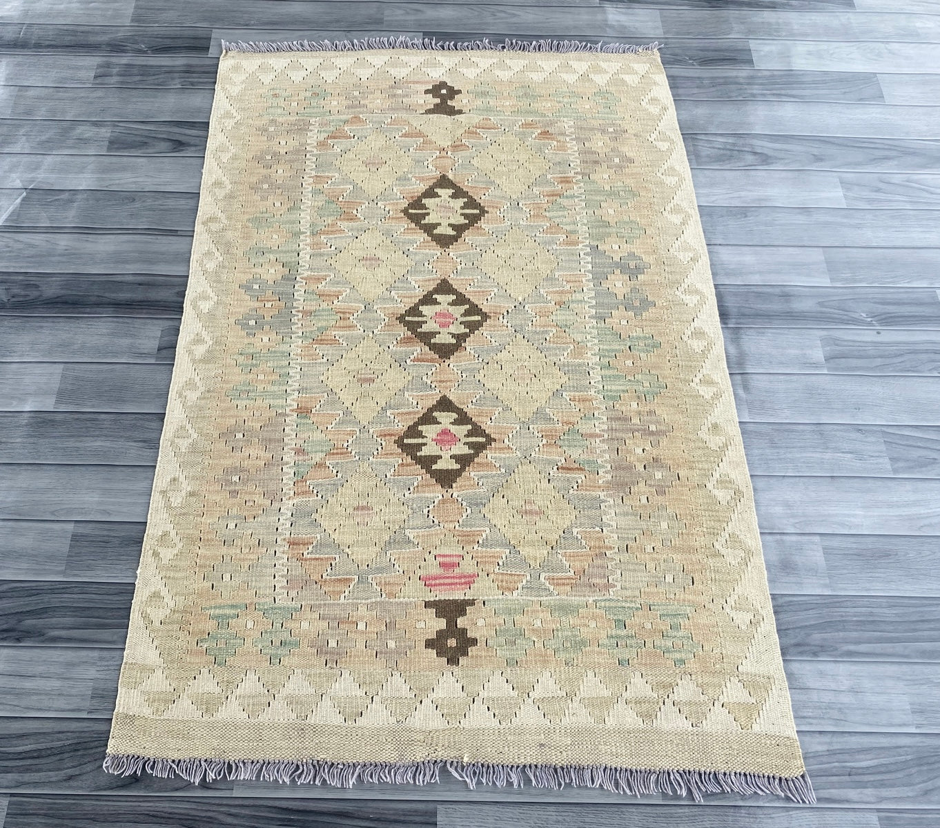 Handmade Afghan Chobi Kilim Rug 147 CM x  97 CM ( SS # 116)