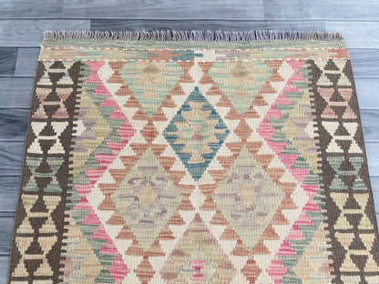 Handmade Afghan Chobi Kilim Rug 145 CM x  96 CM ( SS # 106 )