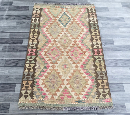 Handmade Afghan Chobi Kilim Rug 145 CM x  96 CM ( SS # 106 )