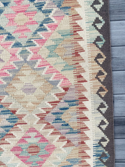 Handmade Afghan Chobi Kilim Rug 151  CM x 100 CM ( SS # 105 )
