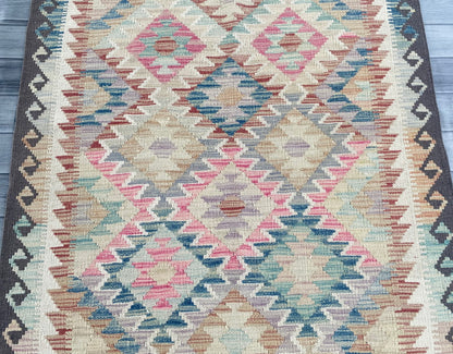 Handmade Afghan Chobi Kilim Rug 151  CM x 100 CM ( SS # 105 )