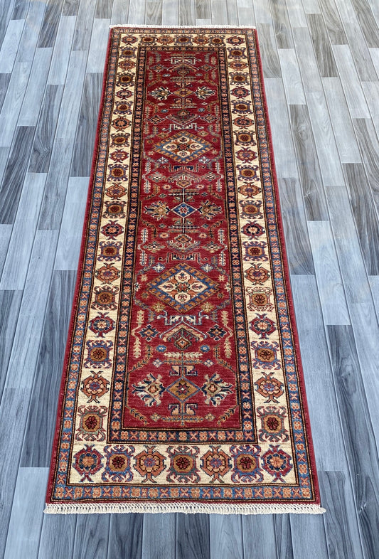 Hand Knotted Chobi Hallway Runner Rug | 240 CM x 82 CM SK#986