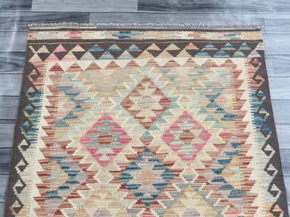 Handmade Afghan Chobi Kilim Rug 151  CM x 100 CM ( SS # 105 )