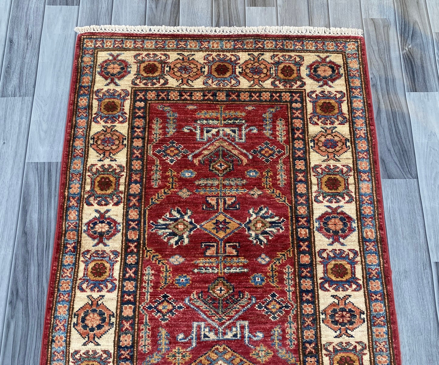 Hand Knotted Chobi Hallway Runner Rug | 240 CM x 82 CM SK#986