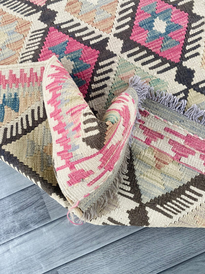 Handmade Afghan Chobi Kilim Rug 146 CM x 95 CM ( SS # 104 )
