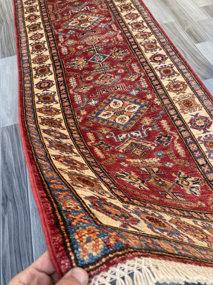 Hand Knotted Chobi Hallway Runner Rug | 240 CM x 82 CM SK#986