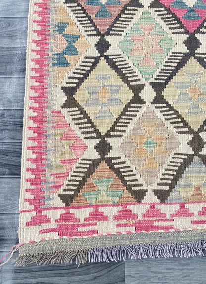 Handmade Afghan Chobi Kilim Rug 146 CM x 95 CM ( SS # 104 )