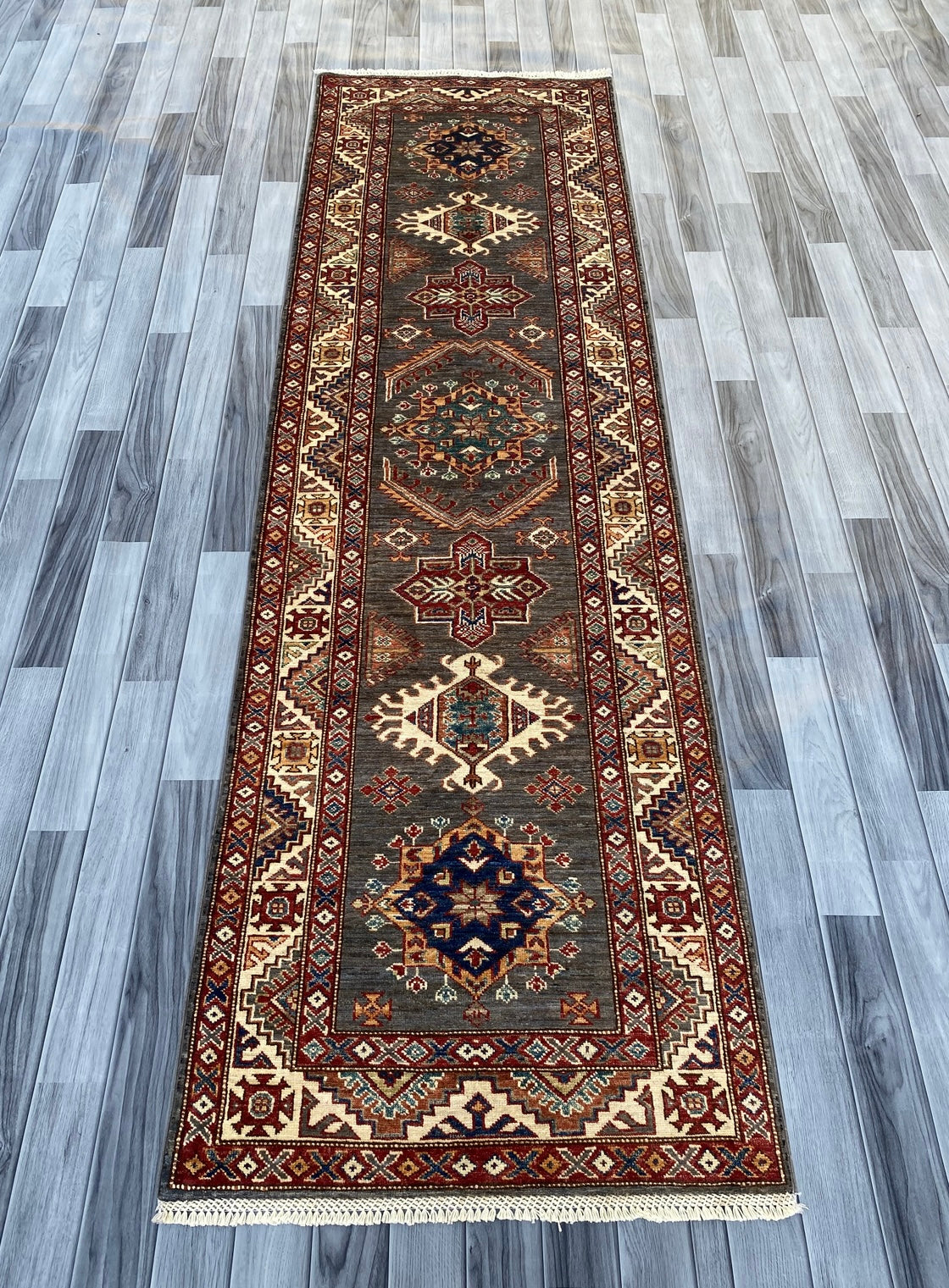 Hand Knotted Chobi Hallway Runner Rug | 282 CM x 81 CM SK# 988