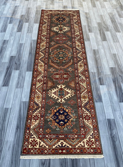 Hand Knotted Chobi Hallway Runner Rug | 282 CM x 81 CM SK# 988