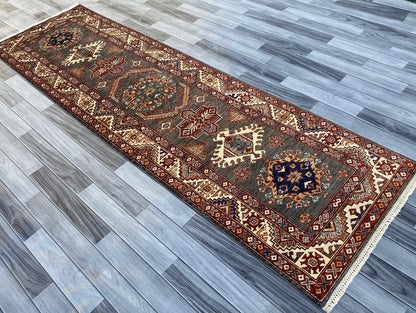 Hand Knotted Chobi Hallway Runner Rug | 282 CM x 81 CM SK# 988