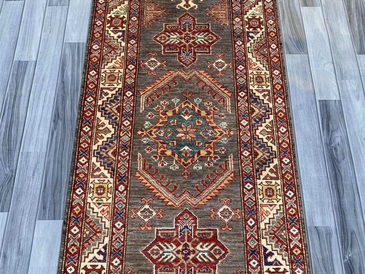 Hand Knotted Chobi Hallway Runner Rug | 282 CM x 81 CM SK# 988