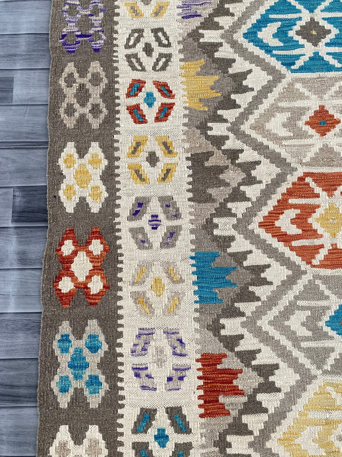 Handmade Afghan Chobi Kilim Rug 240 CM x  179 CM ( SS # 145 )