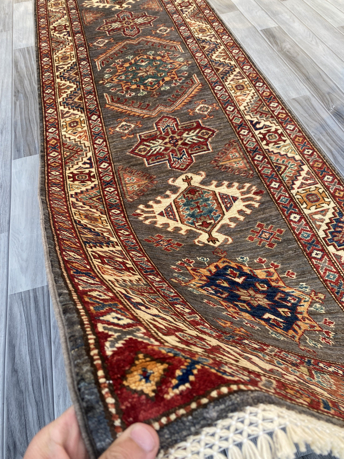 Hand Knotted Chobi Hallway Runner Rug | 282 CM x 81 CM SK# 988