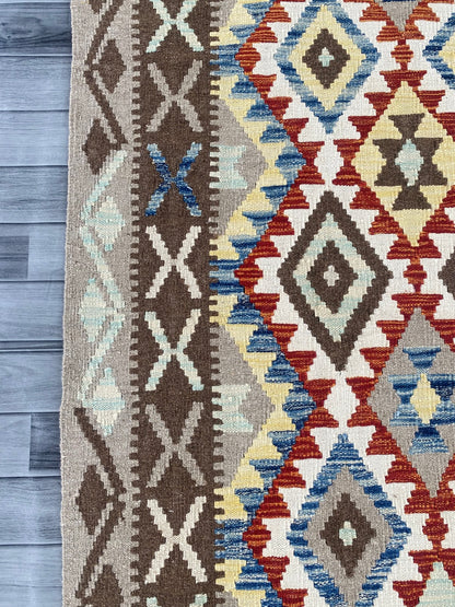 Handmade Afghan Chobi Kilim Rug 251 CM x  172 CM ( SS # 144 )