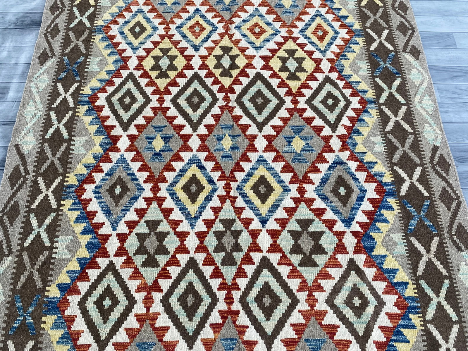 Handmade Afghan Chobi Kilim Rug 251 CM x  172 CM SS # 144