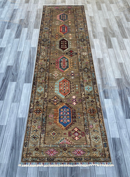 Hand Knotted Chobi Hallway Runner Rug | 300 CM x 84 CM SK# 989