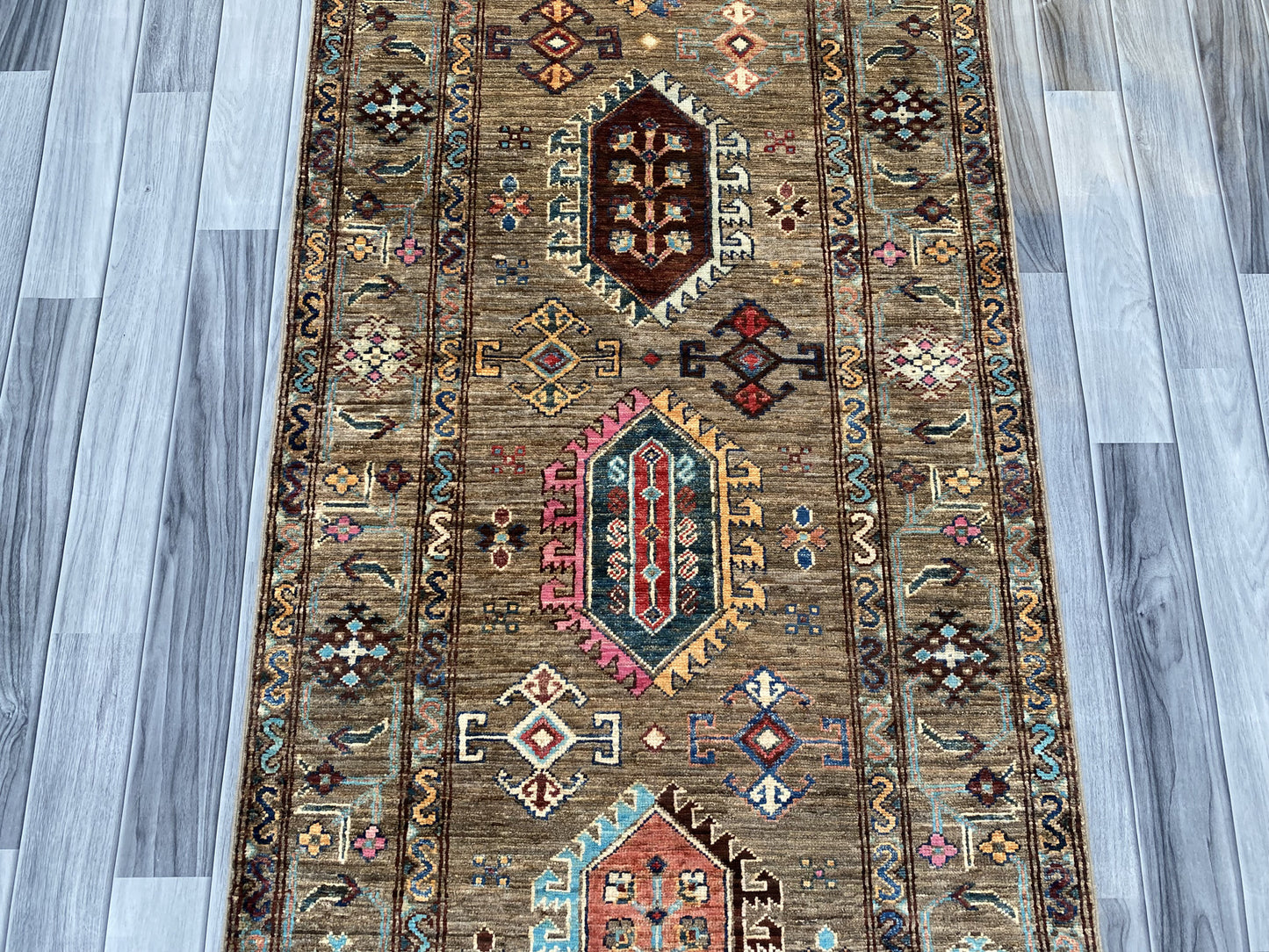 Hand Knotted Chobi Hallway Runner Rug | 300 CM x 84 CM SK# 989