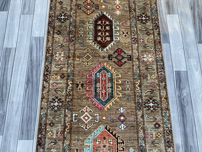 Hand Knotted Chobi Hallway Runner Rug | 300 CM x 84 CM SK# 989