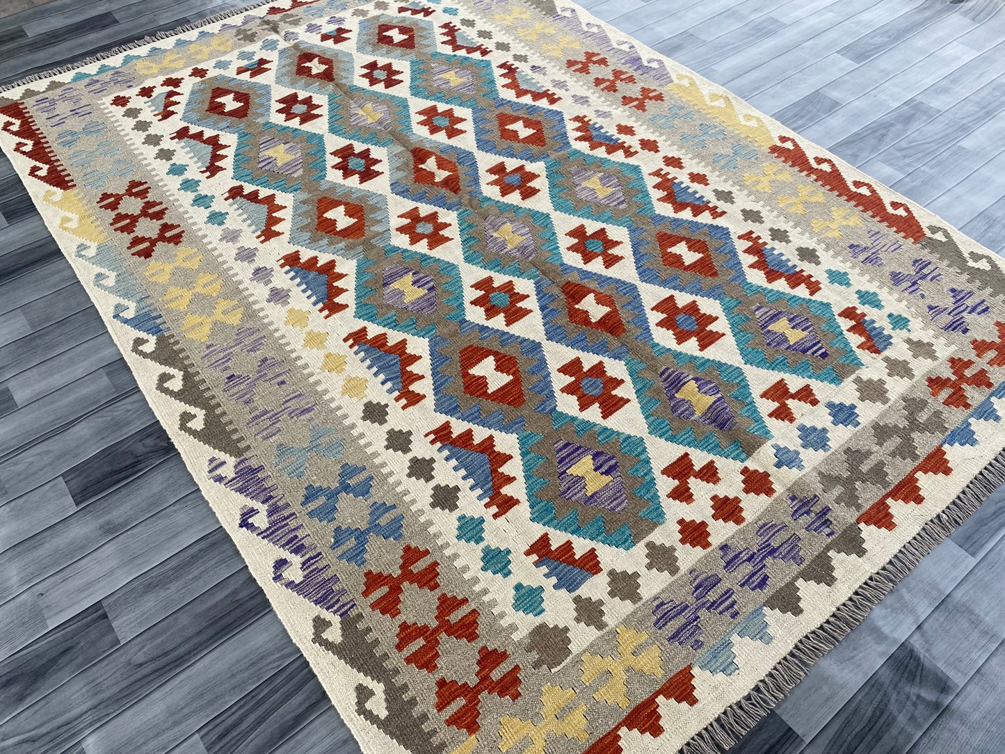 Handmade Afghan Chobi Kilim Rug 250  CM x  175 CM ( SS # 143 )