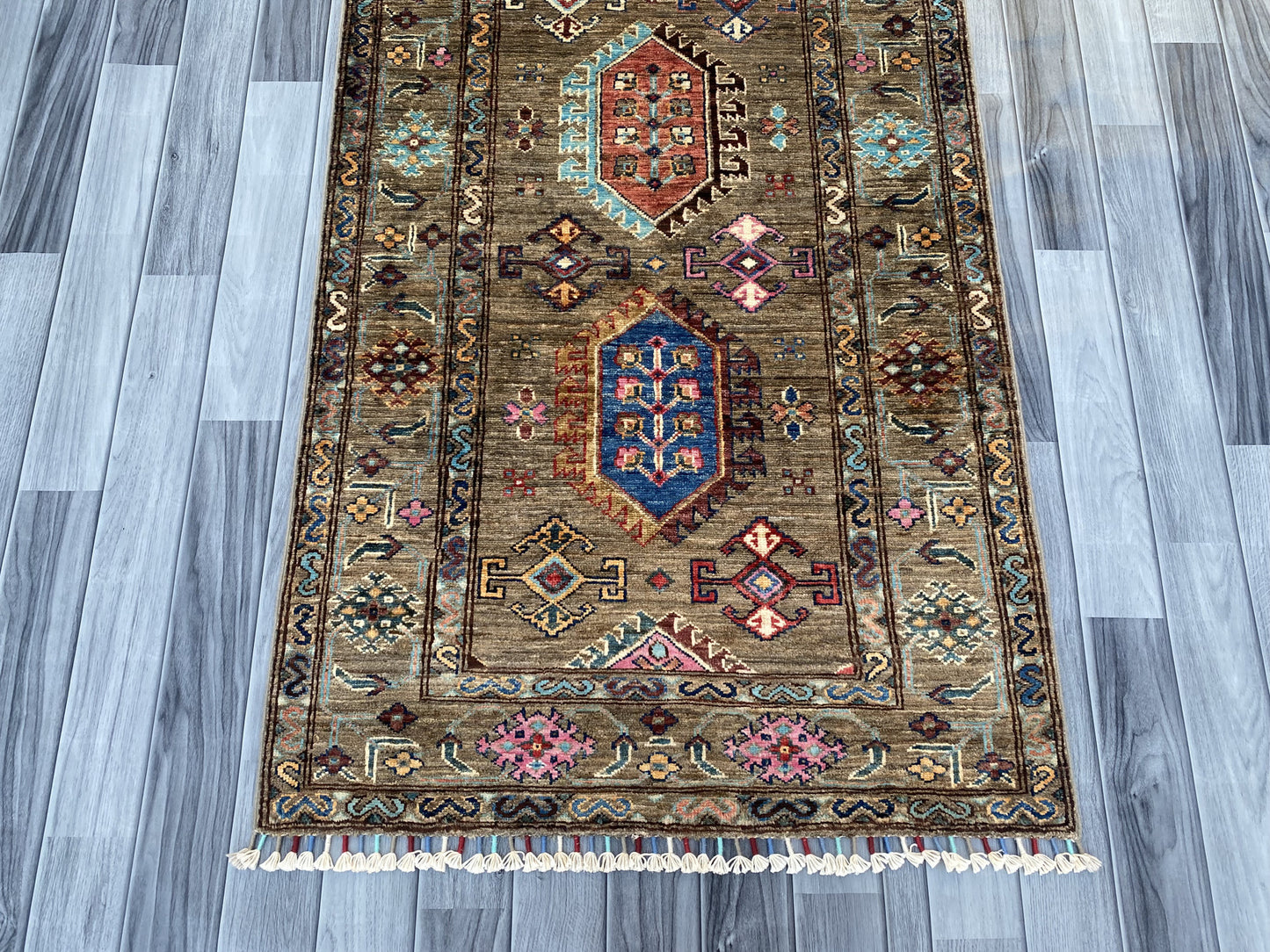 Hand Knotted Chobi Hallway Runner Rug | 300 CM x 84 CM SK# 989