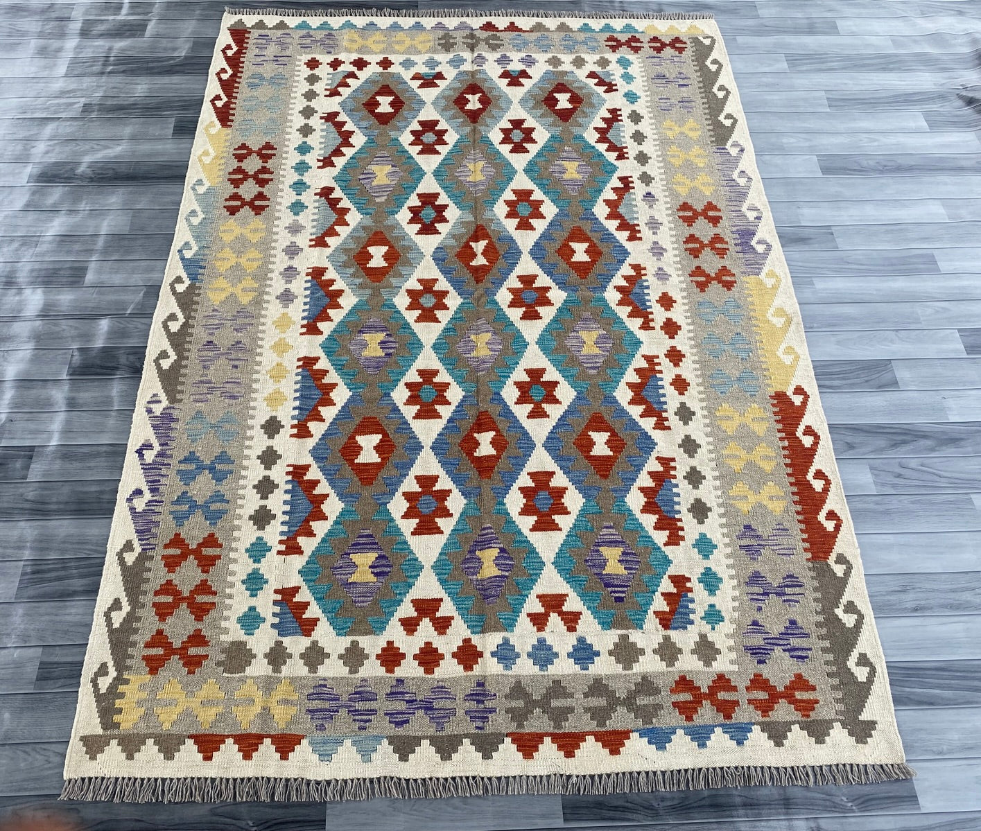 Handmade Afghan Chobi Kilim Rug 250  CM x  175 CM ( SS # 143 )