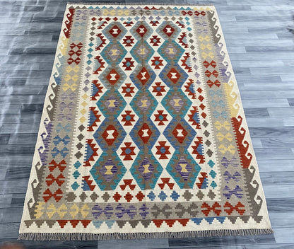 Handmade Afghan Chobi Kilim Rug 250  CM x  175 CM ( SS # 143 )