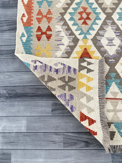 Handmade Afghan Chobi Kilim Rug 288 CM x  196 CM ( SS # 156 )