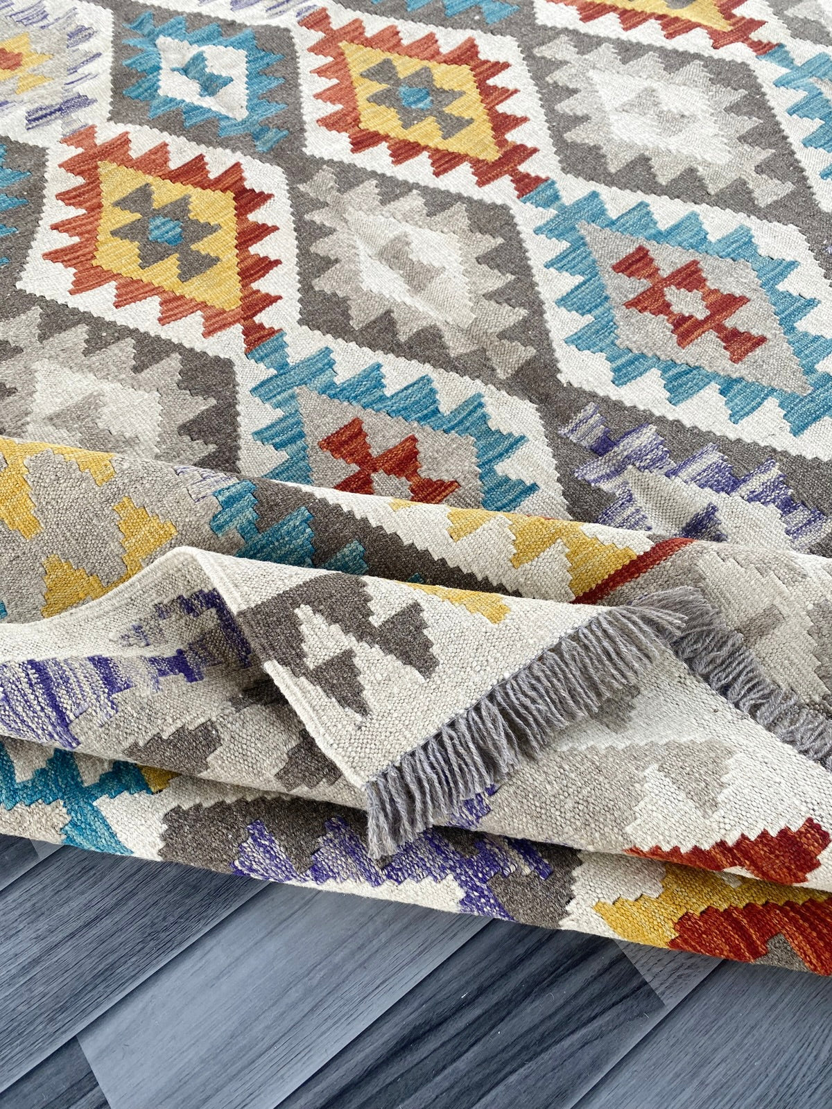 Handmade Afghan Chobi Kilim Rug 288 CM x  196 CM  SS # 156