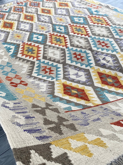 Handmade Afghan Chobi Kilim Rug 288 CM x  196 CM ( SS # 156 )