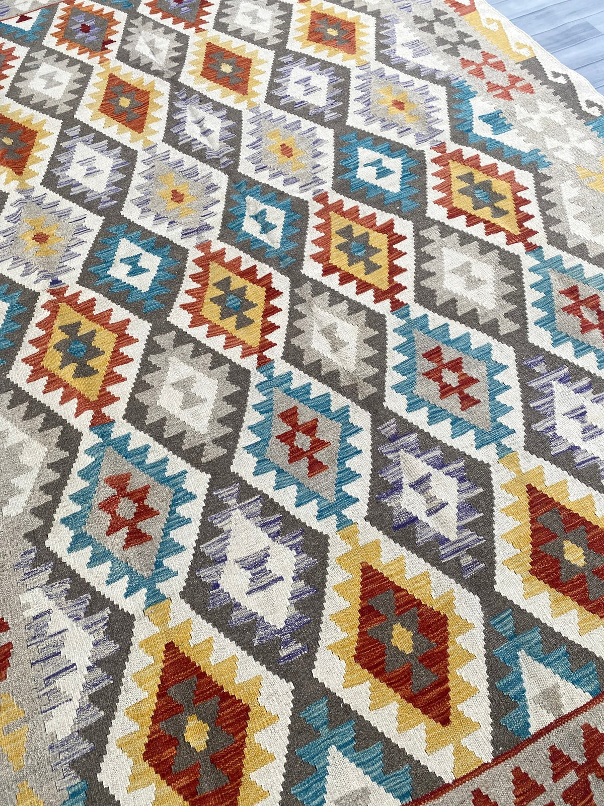 Handmade Afghan Chobi Kilim Rug 288 CM x  196 CM ( SS # 156 )